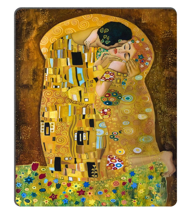 Smooffly Computer Mouse Pad Custom,Gustav Klimts The Kiss Mousepad Non-Slip Rubber Gaming Mouse Pad Rectangle Mouse Pads - Image 1